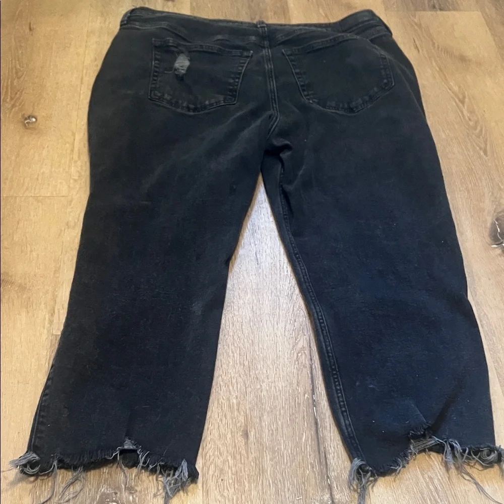 Distressed Hollister 17S Black Women's Jeans w33 L25
